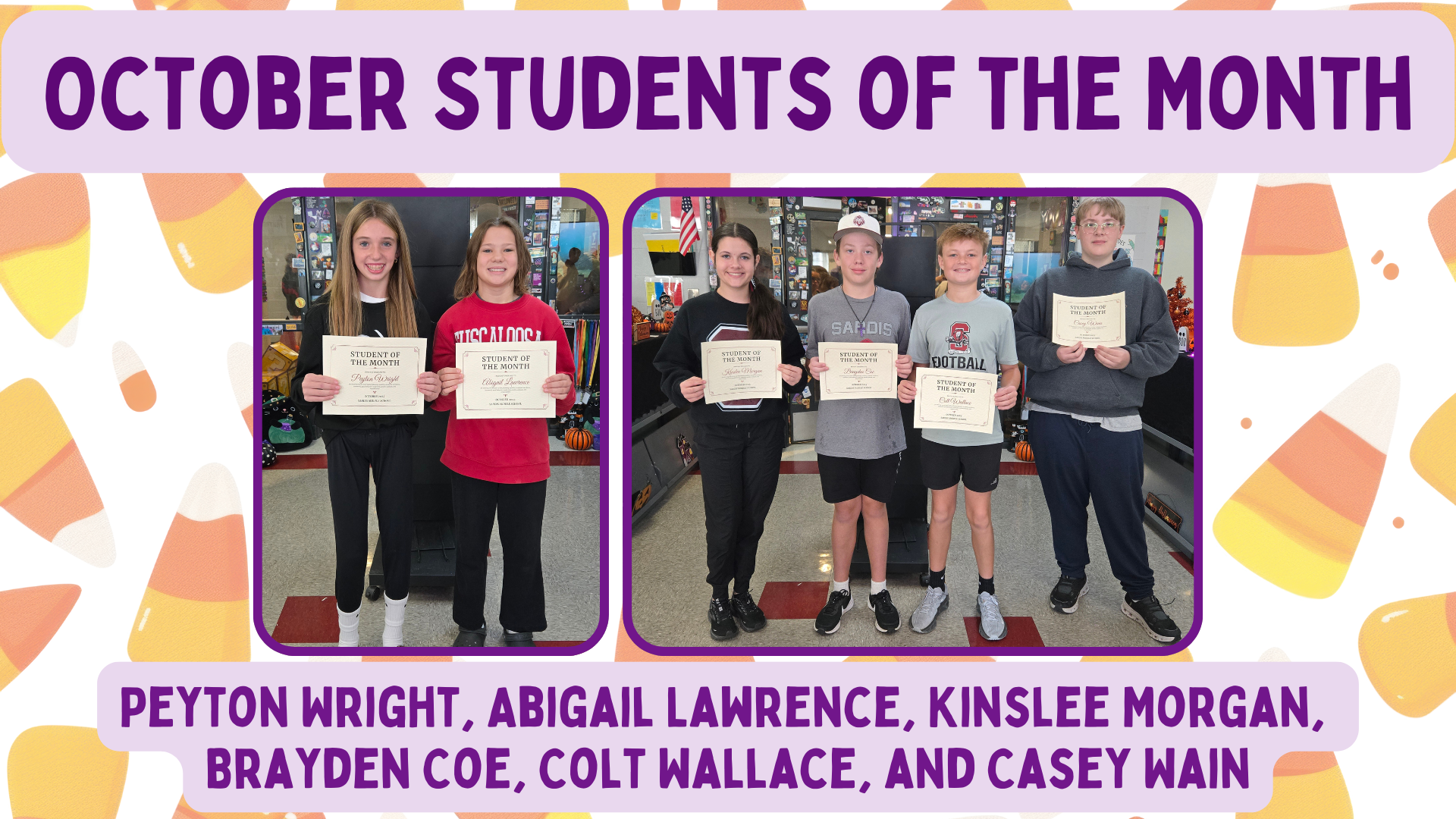 October Students of the Month